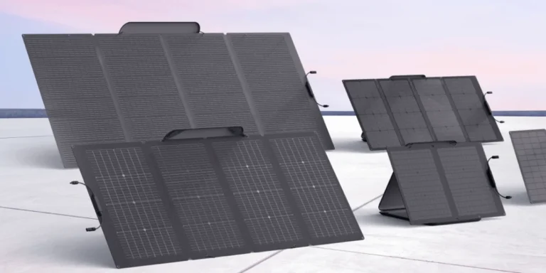 EcoFlow solar panels charging power station in the Tanzanian sun