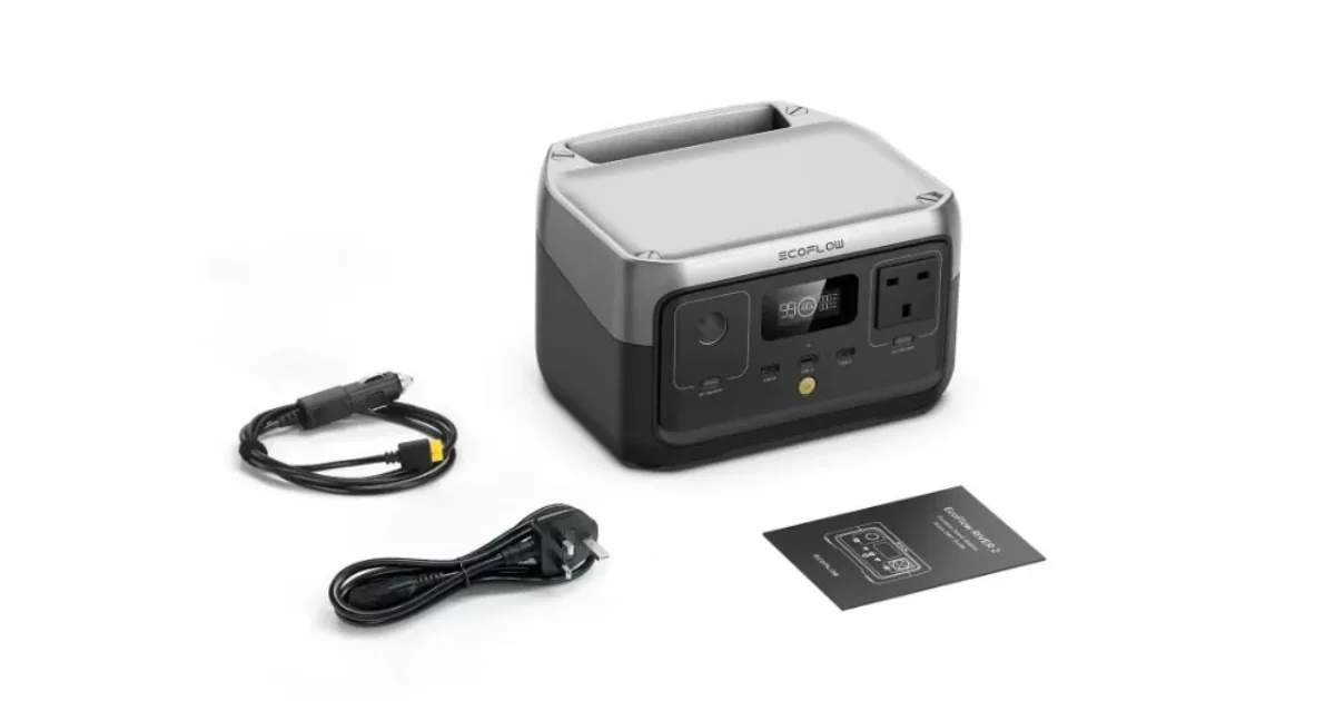 EcoFlow RIVER 2 – Portable Power Station 300W 256Wh – ZMR600-B-UK